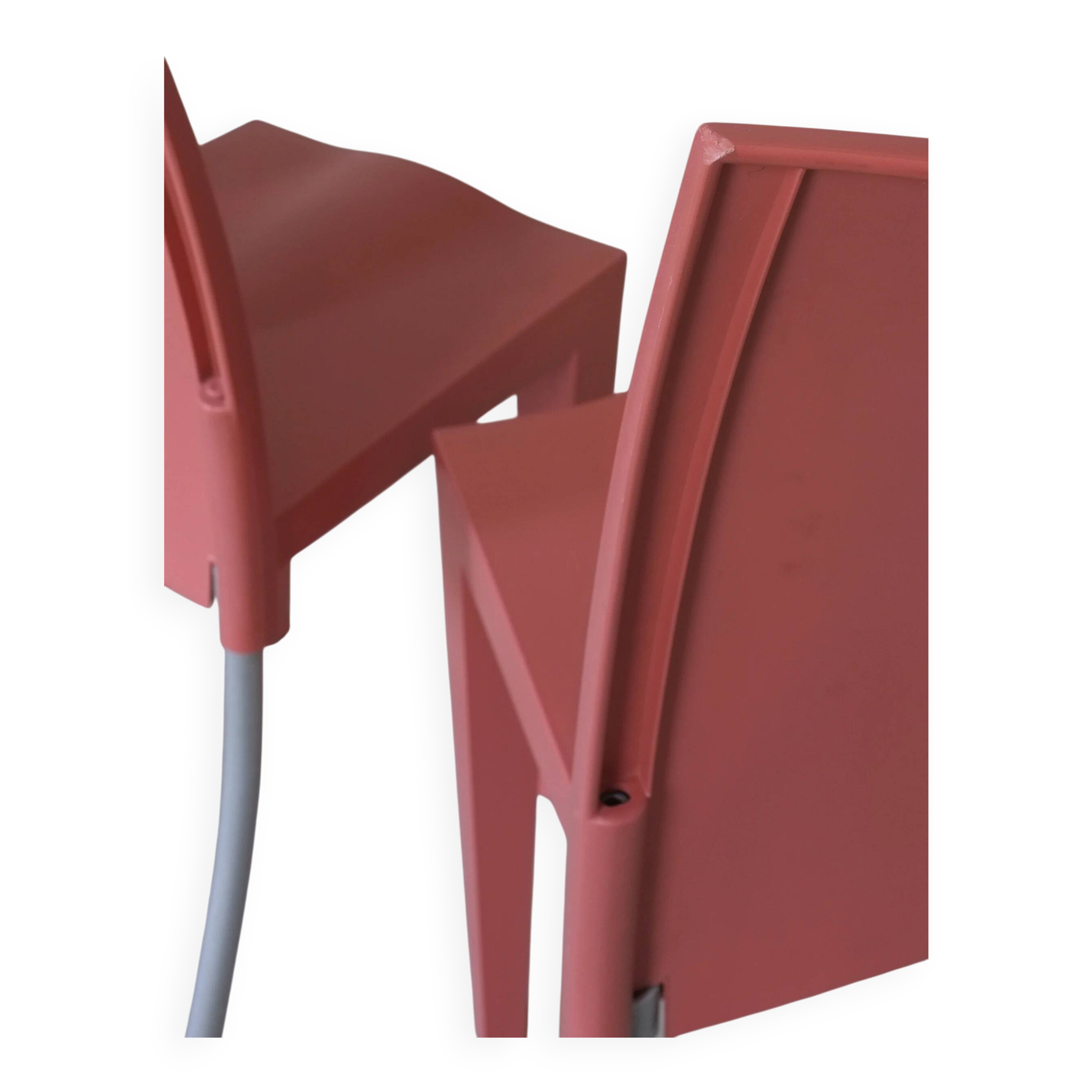 4 Kartell Coral Pink "Miss Global" Chairs by Philippe Starck | 1990s