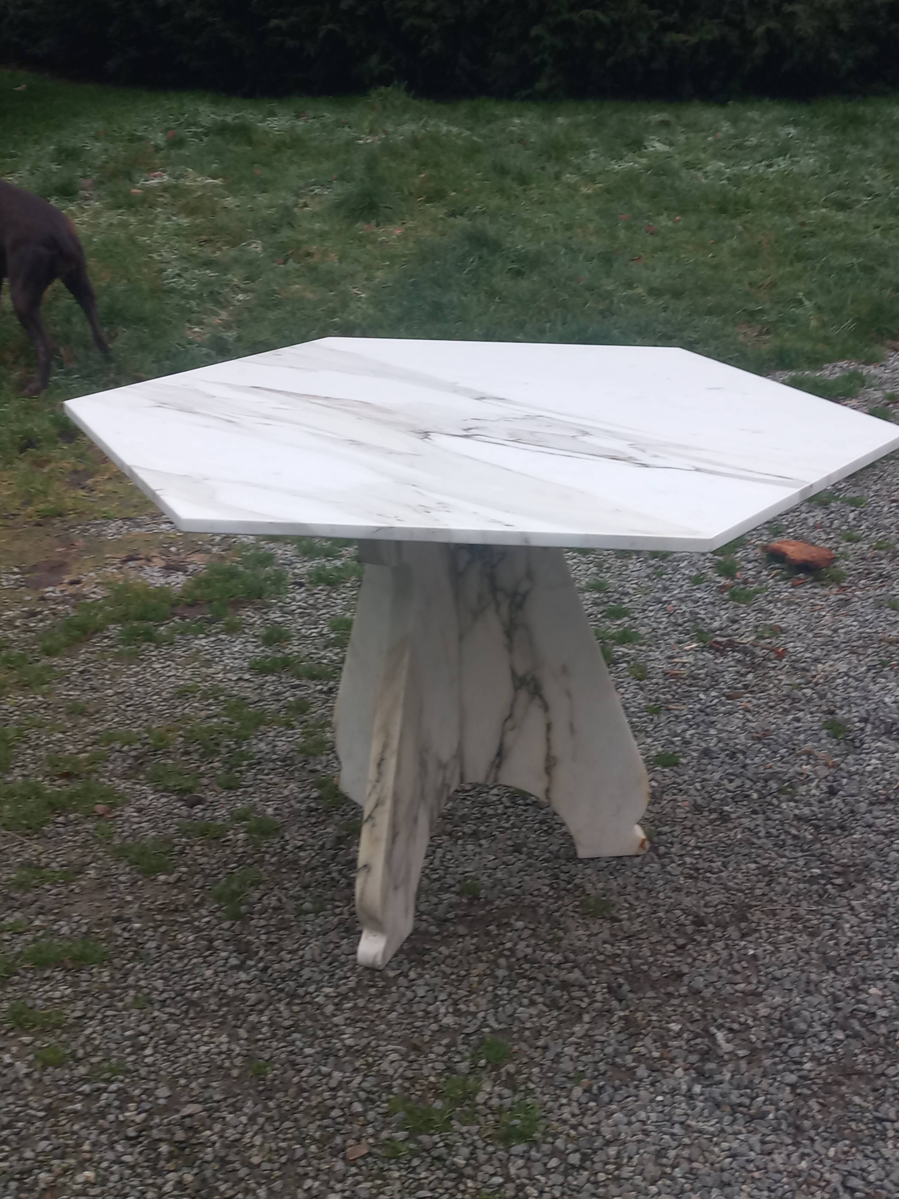 Table design en marbre des années 70