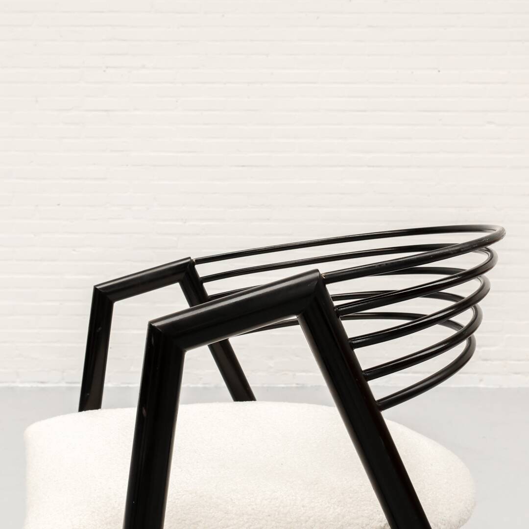 Ensemble de chaises de salle à manger postmodernes des années 1980
