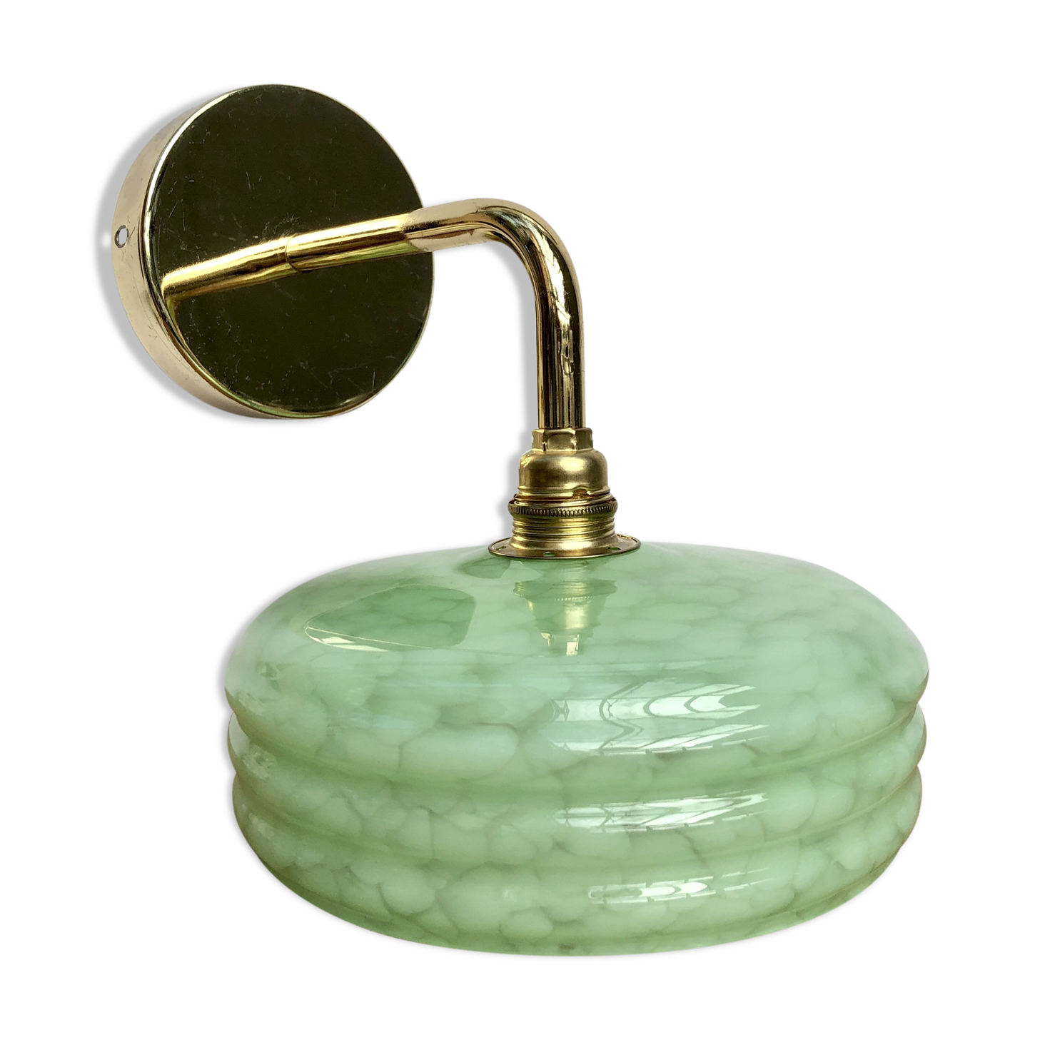 Clichy mint glass abt-day sconce