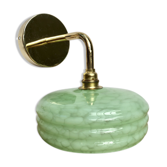 Clichy mint glass abt-day sconce