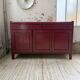 Red lacquered enfilade 1970 160cm