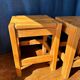 Pair of vintage larch stools, 1960s/70s