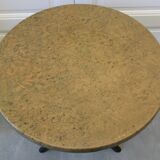 Bistro table with steel base from the 70s/80s