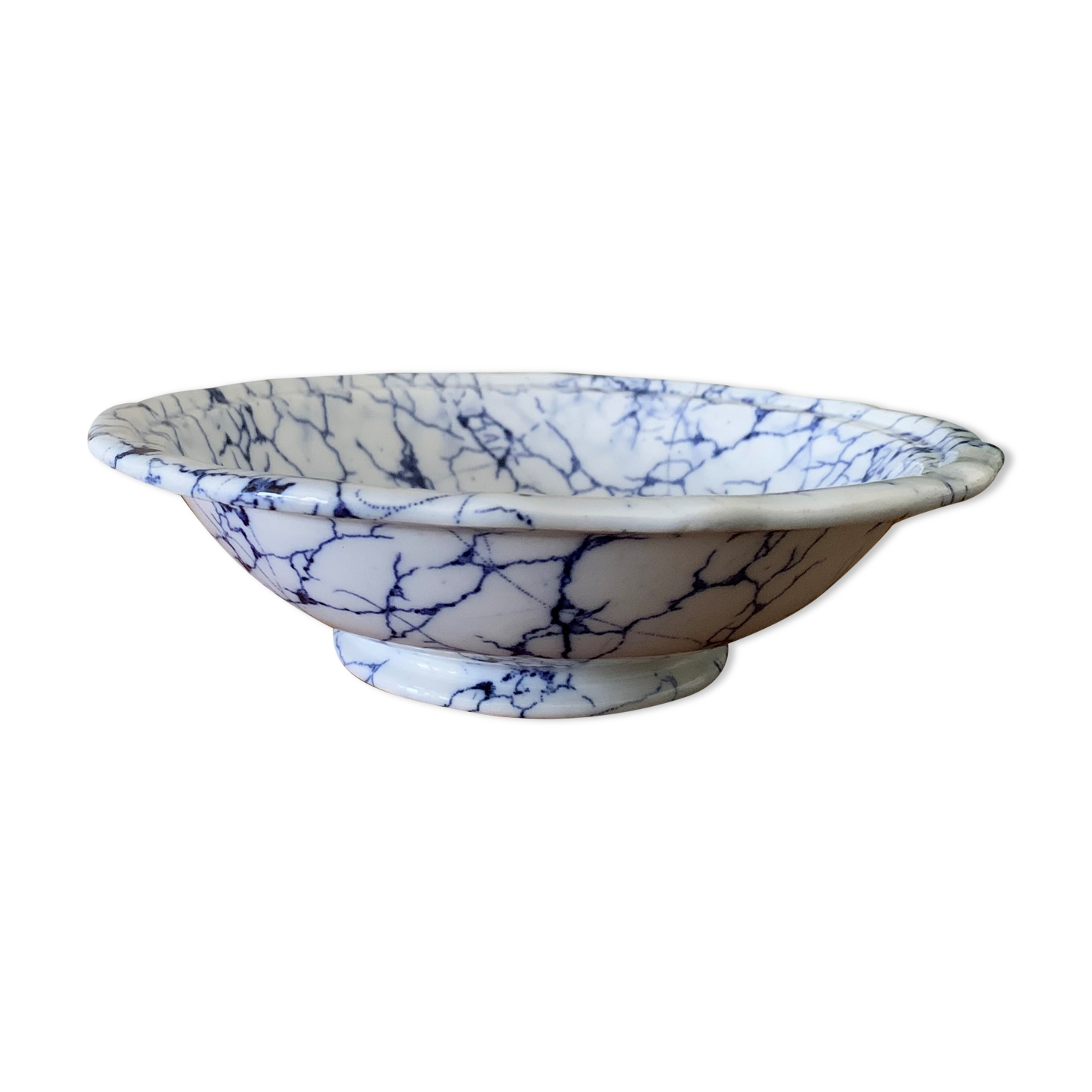 Old salad bowl in Creil & Montereau earthenware – 1870