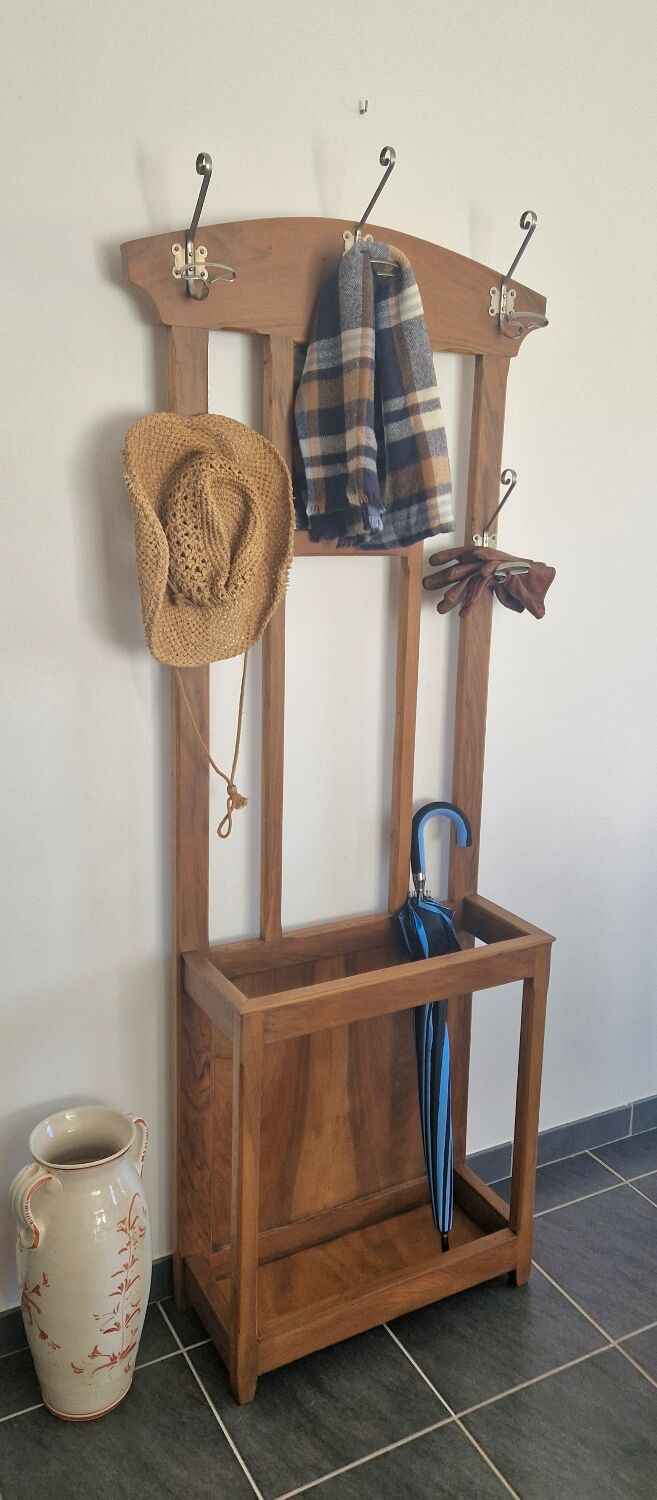 Vestiaire d’entrée style Art Déco  - Époque 1930 - Bois et métal