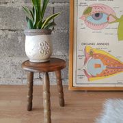 Ancien tabouret de ferme, campagne en bois tripode