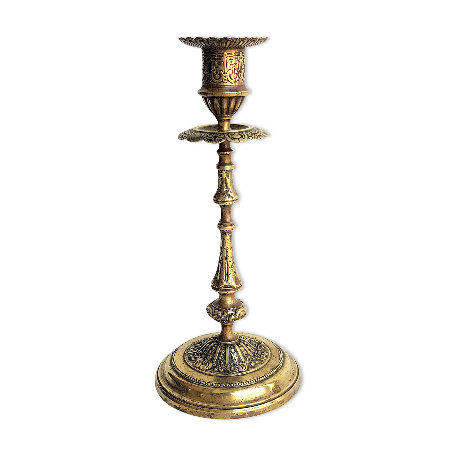 Ancient brass candlestick