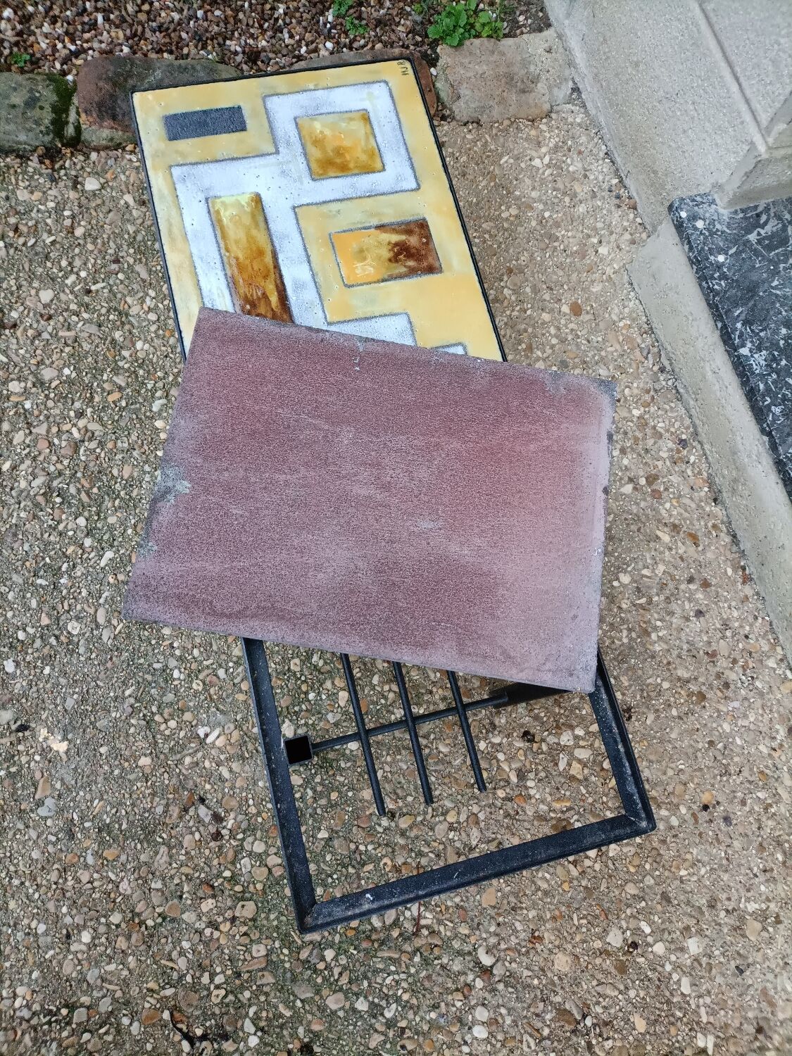 Vallauris coffee table in enamelled lava MJR