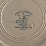 6 hollow plates art nouveau Creil and Montereau Labrador Warsaw 19th