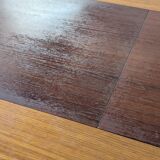 Round extendable wooden dining table