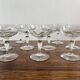 10 antique champagne glasses in blown glass, 19th century