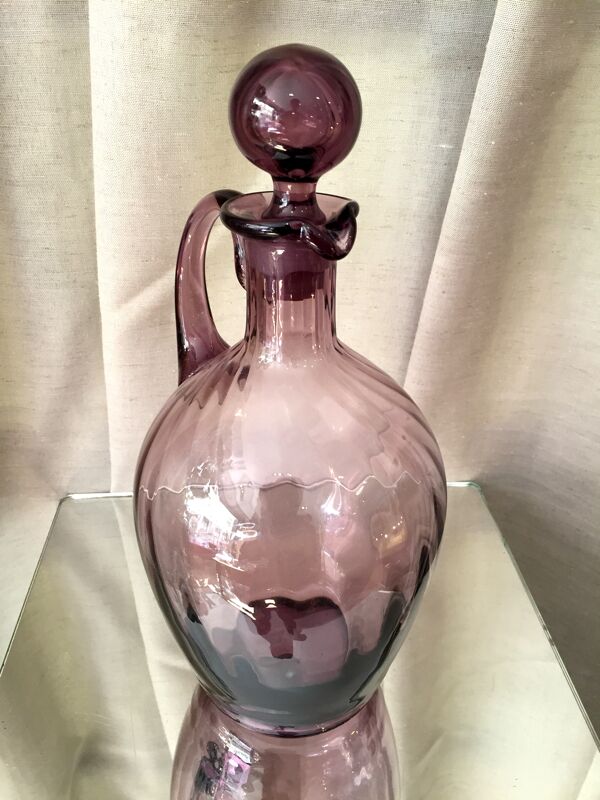 Service a liqueur ou a goutte en cristal de hartzwiller de couleur violet