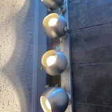 Brushed aluminum eyeball spotlight strip