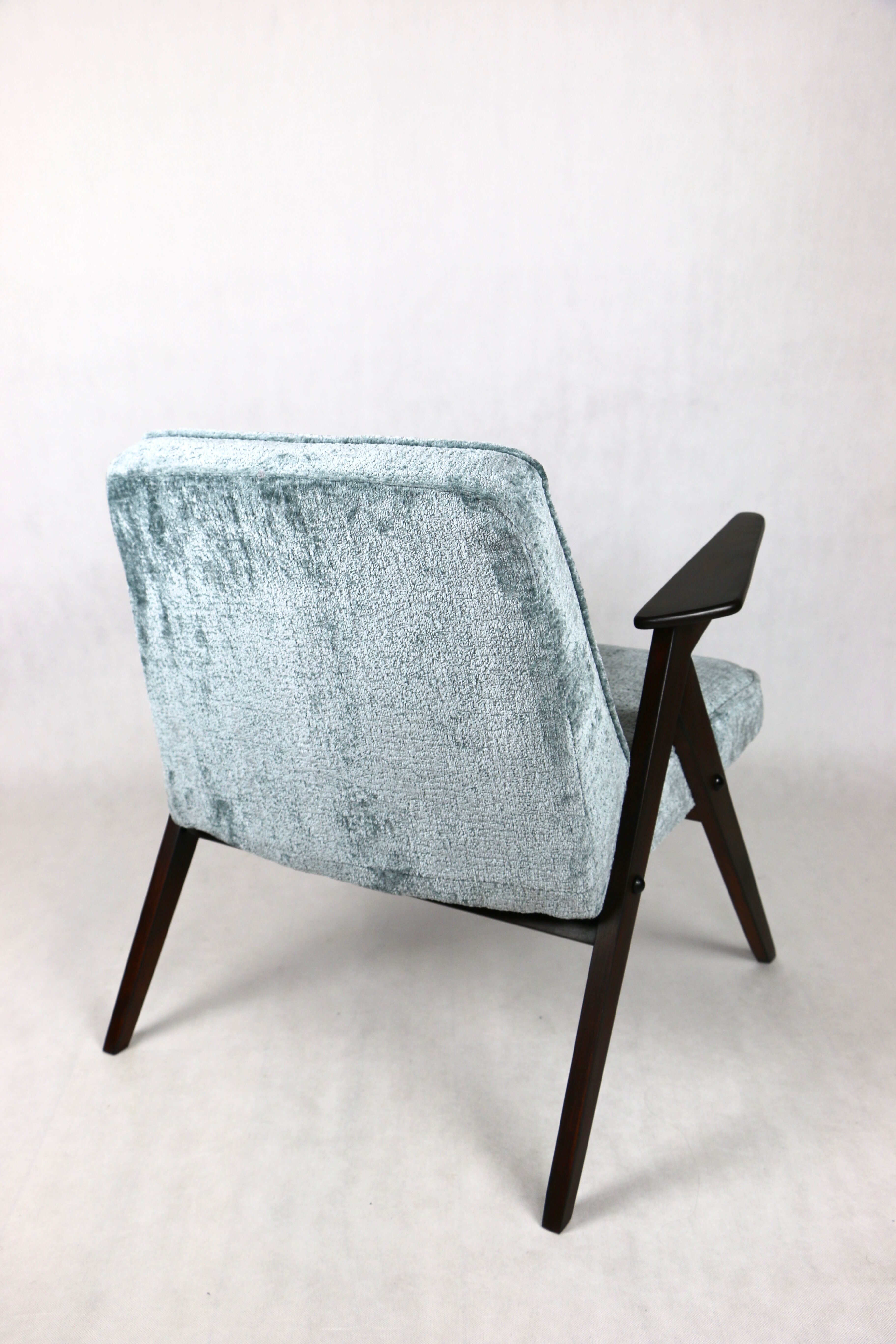Light blue bunny armchair by józef chierowski, 1970s