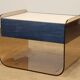 Table de chevet vintage style Michel Dumas en plexiglass, 1970
