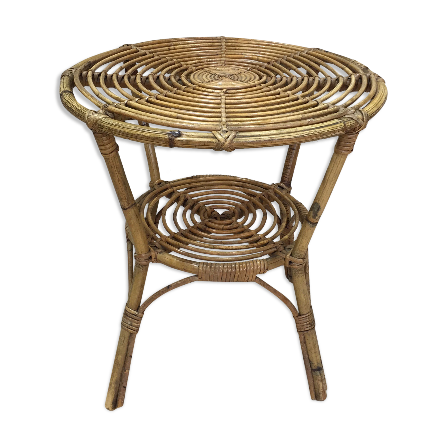 Vintage rattan coffee table