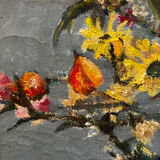 Still life painting with flowers and keys, 1973