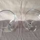 Duo of Vases Giant Cocktail Glasses Tealight Holders Cups on Blown Crystal Stand