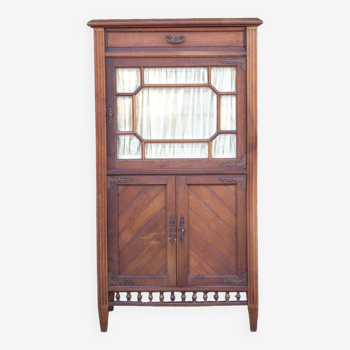 Library cabinet cabinet or Napoleon III partition cabinet, furniture with beveled showcase