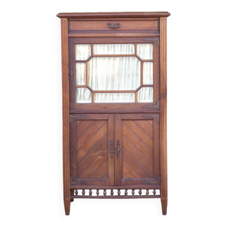 Library cabinet cabinet or Napoleon III partition cabinet, furniture with beveled showcase