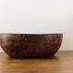 Raw wooden salad bowl