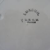 12 plates old flat and hollow HBCM Creil Montereau Luxeuil carnations