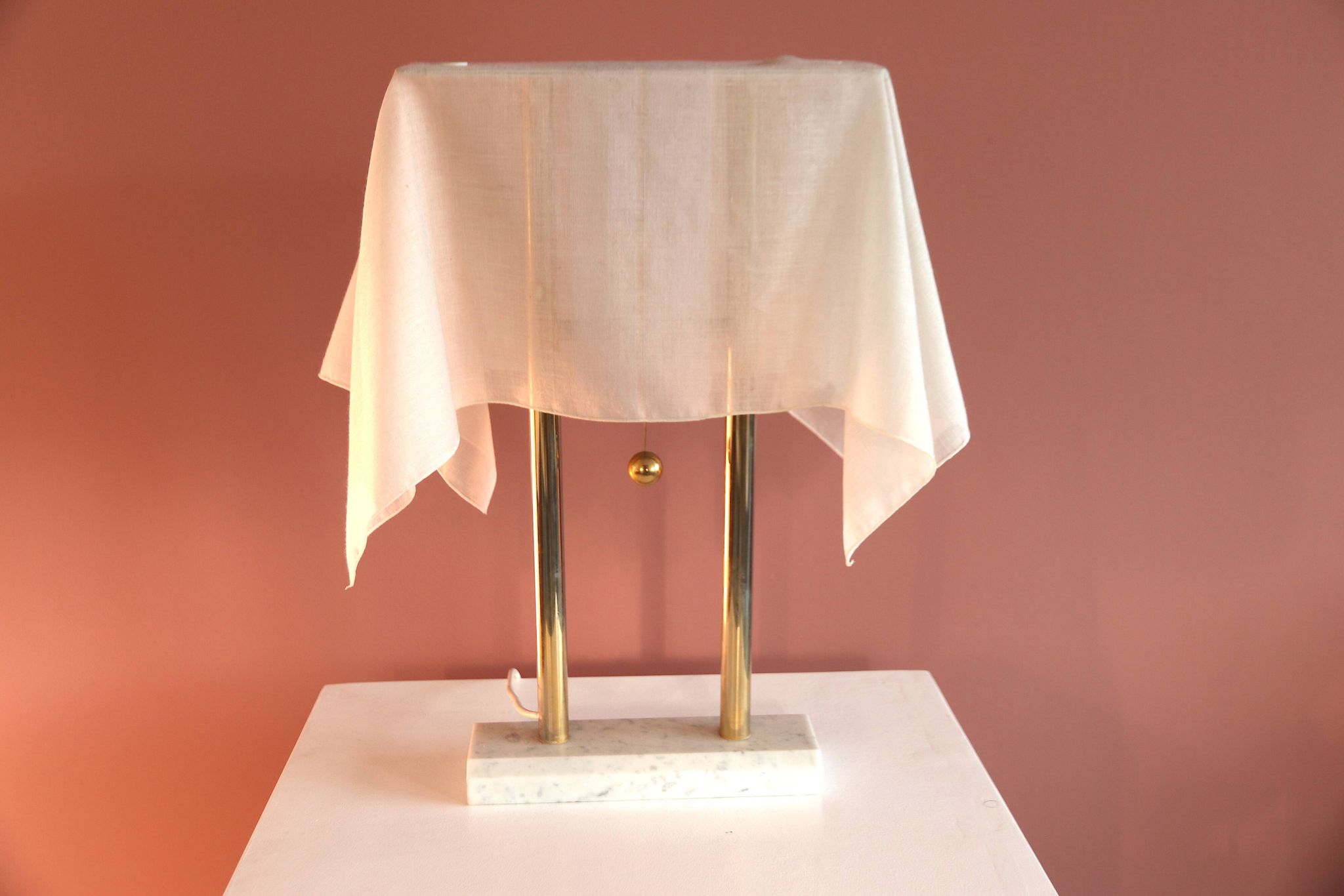 Nefer 2 Table Lamp by Kazuhide Takahama for Sirrah in Golden Metal