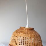 Vintage wicker pendant lamp