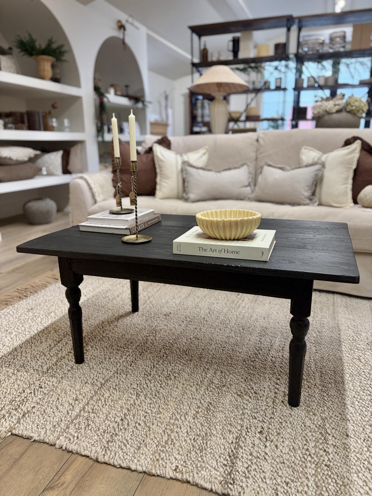 Black elm coffee table