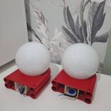 Pair of space age wall lights