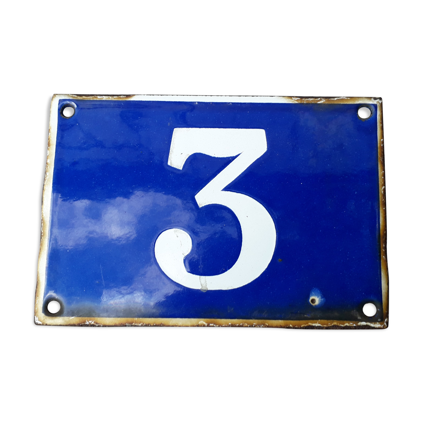 enamel plate number 3