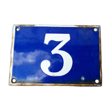 enamel plate number 3