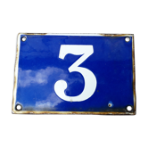 enamel plate number 3