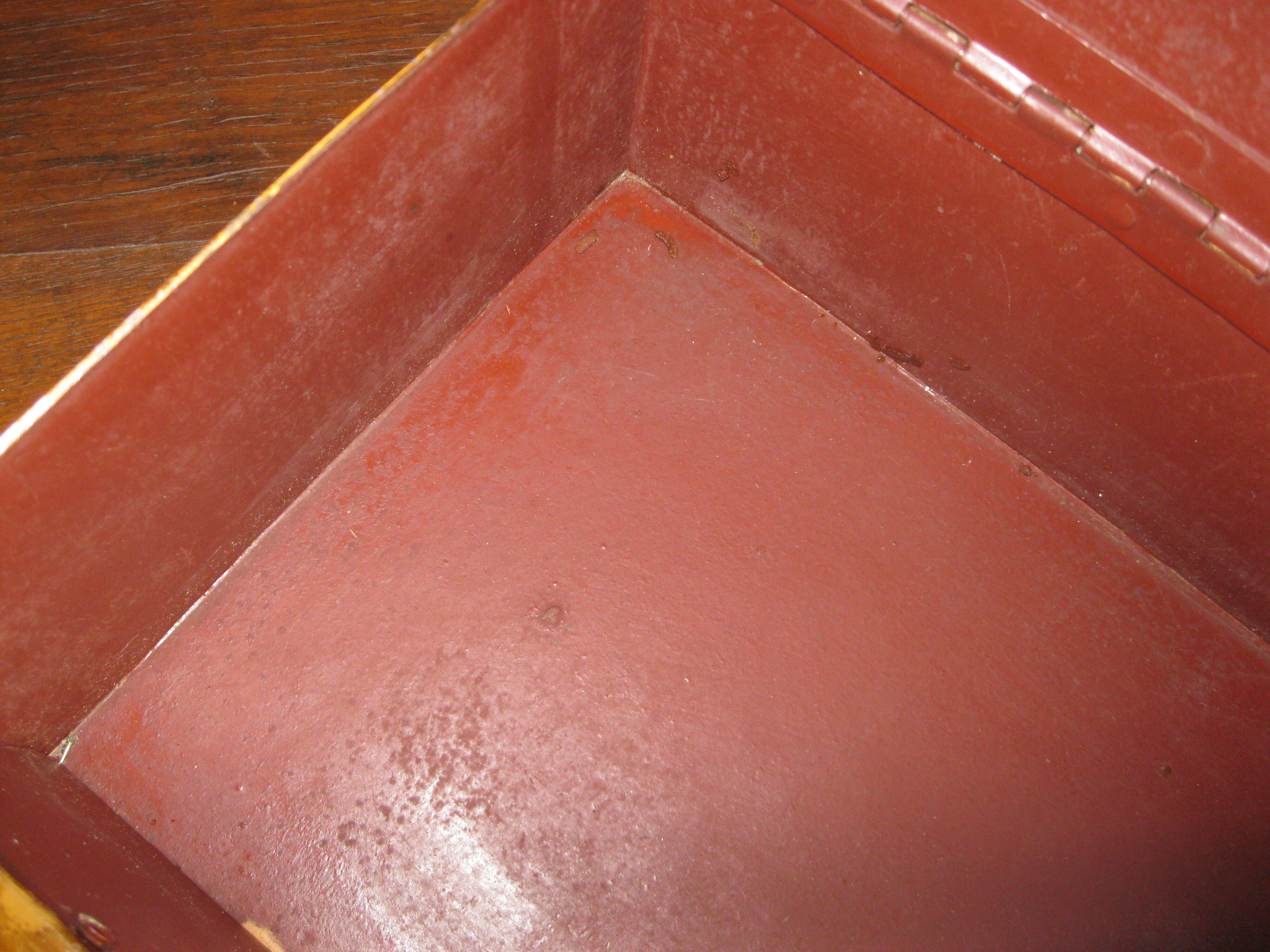 Box safe hard metal imitation wood