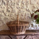 Panier en osier ancien avec couvercle