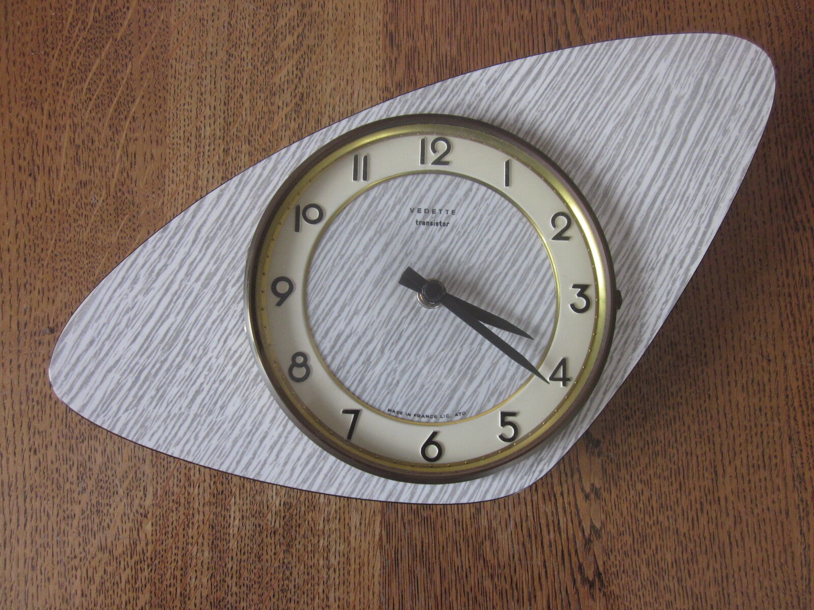 wall clock in formica grey year 60