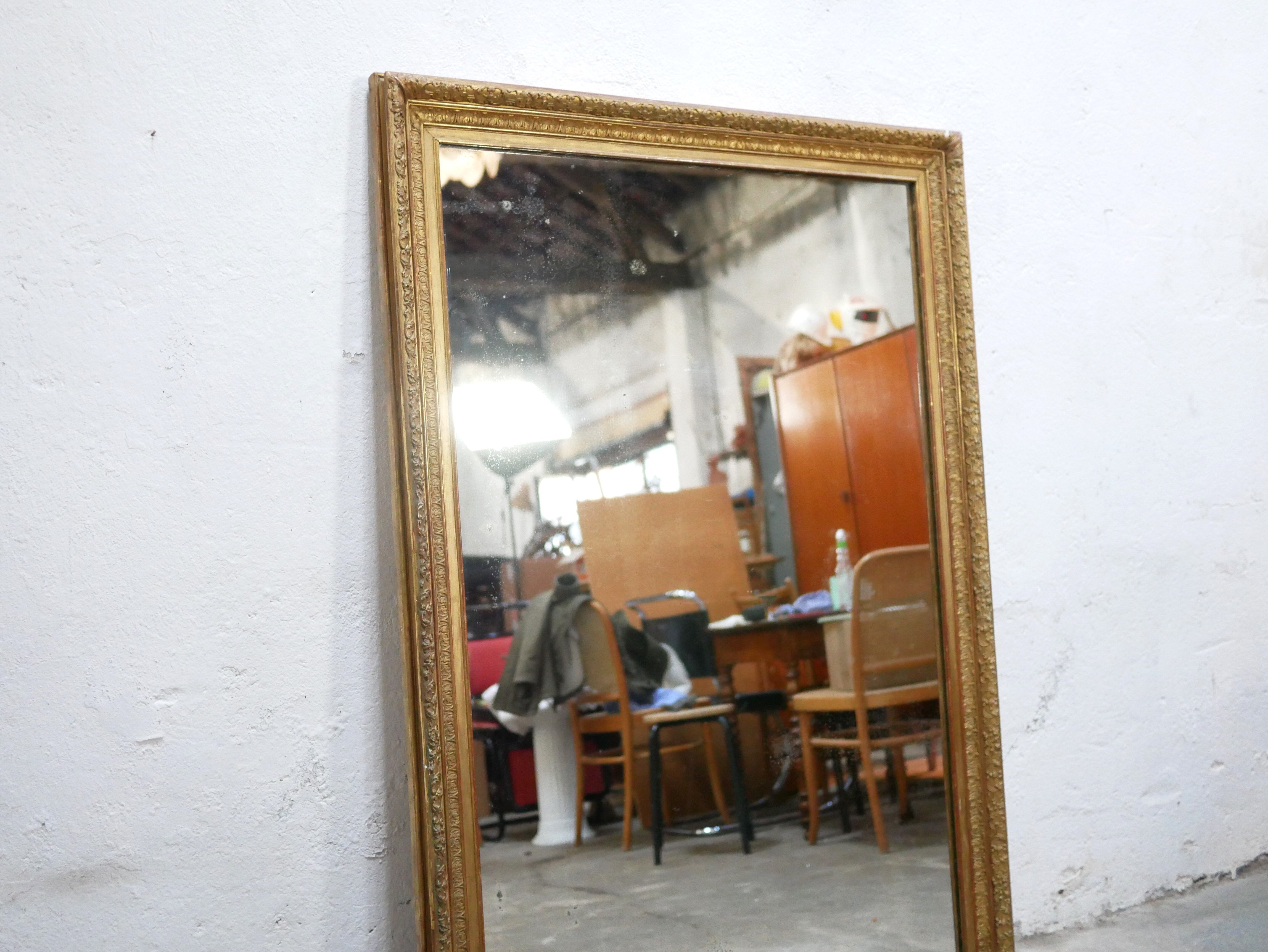Old rectangular mirror Napoleon III 153cm x 107cm