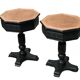 Pedestal bedside tables