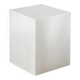 Table d'appoint Veliento "Silent Cube" en acier inoxydable brossé