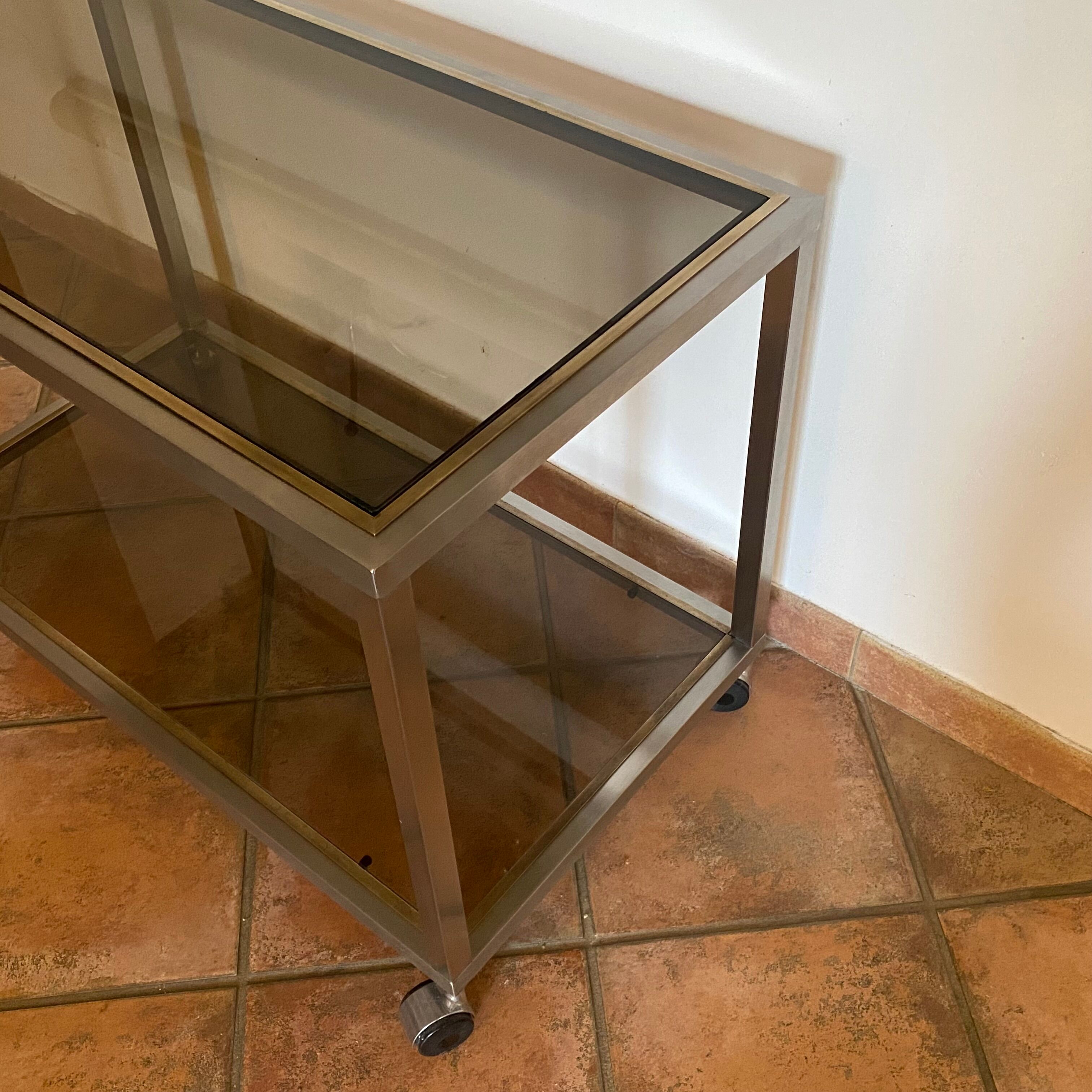 Coffee table, Roche Bobois console. 1970. 86x46.