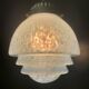 Speckled blue opaline pendant light