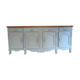 Louis XV buffet in grey patinated solid cherry wood in the Gustavian style.