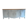 Louis XV buffet in grey patinated solid cherry wood in the Gustavian style.