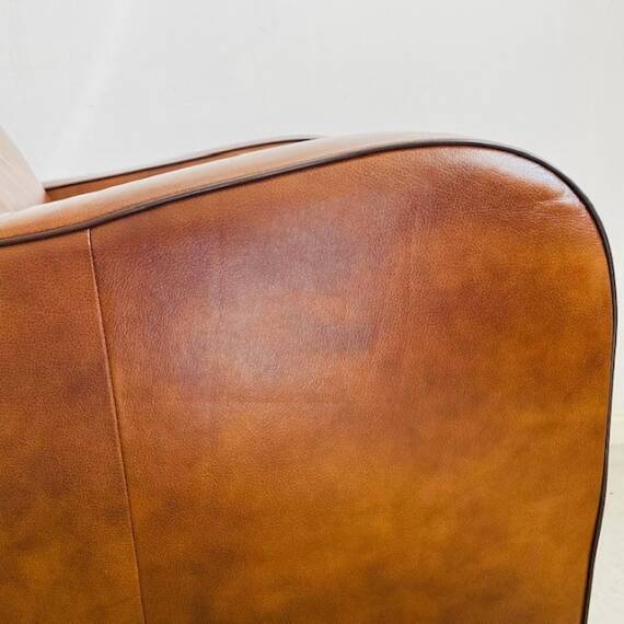 Vintage Club Chair in Brown Leather