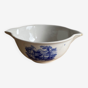 Lunéville earthenware double pouring bowl