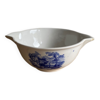 Lunéville earthenware double pouring bowl