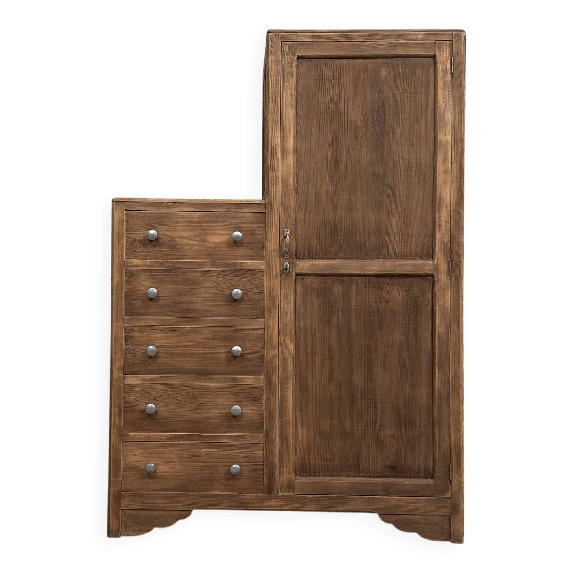 Armoire asymétrique art déco (rénovée)