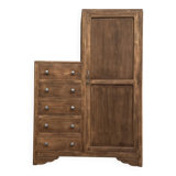 Armoire asymétrique art déco (rénovée)