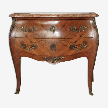 Comfortable style Louis XV rosewood marquetry